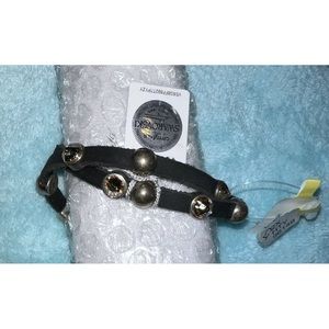 NWT Heet Swarovski Crystal Leather Wrap Bracelet